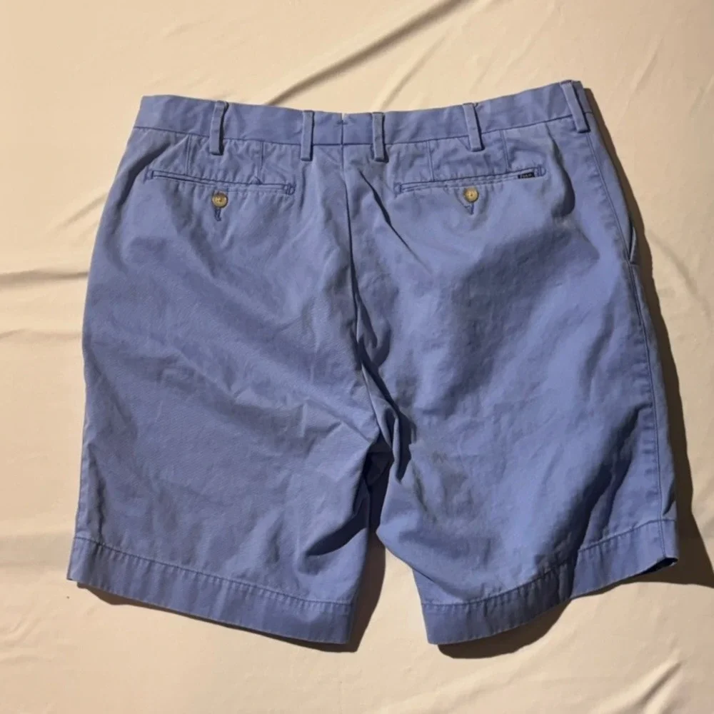 Polo Ralph Lauren Mens‎ Classic Fit Pima Cotton Shorts Light Blue Size 34